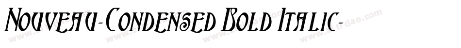Nouveau-Condensed Bold Italic字体转换